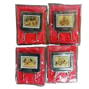Coca-Cola Disney Mickey Celebrates 75 Years of Fun Easel Stand Set of 4